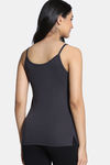 Zivame Knit Poly Thermal Spaghetti Top - Neutral Gray — thumbnail 3